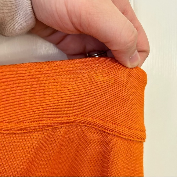 Maeve Anthropologie • 60s Inspired Velma Orange Button Stretch Mini Party Skirt - Picture 6 of 10